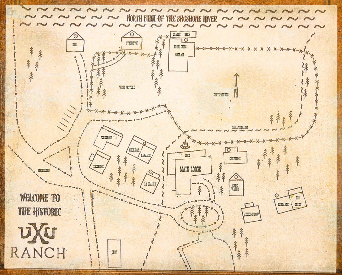 Old Hand Drawn Map of UXU